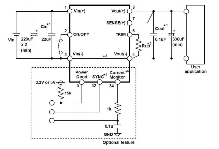 Application Circuit Diagram - TDK-Lambda i7C Non-Isolated Buck-Boost DC-DC Converters